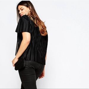 Asos pleated t-shirt blouse